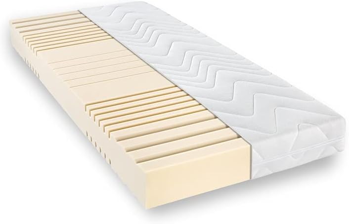 Matratzen Concord Sleepsy Leron Matratze 90x200 cm, Komfortschaummatratze 7-Zonen Aufbau, Matratze aus Komfortschaum - Härtegrad H2, Bezug waschbar, Öko-Tex Standard 100