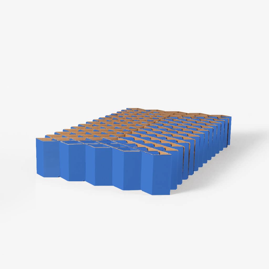 ROOM IN A BOX Bett 2.0 M/Salbei: Klappbett aus Wellpappe 120 140 x 200 cm und Zwischengrößen. Auch als Gästebett. Lattenrost Nicht nötig.