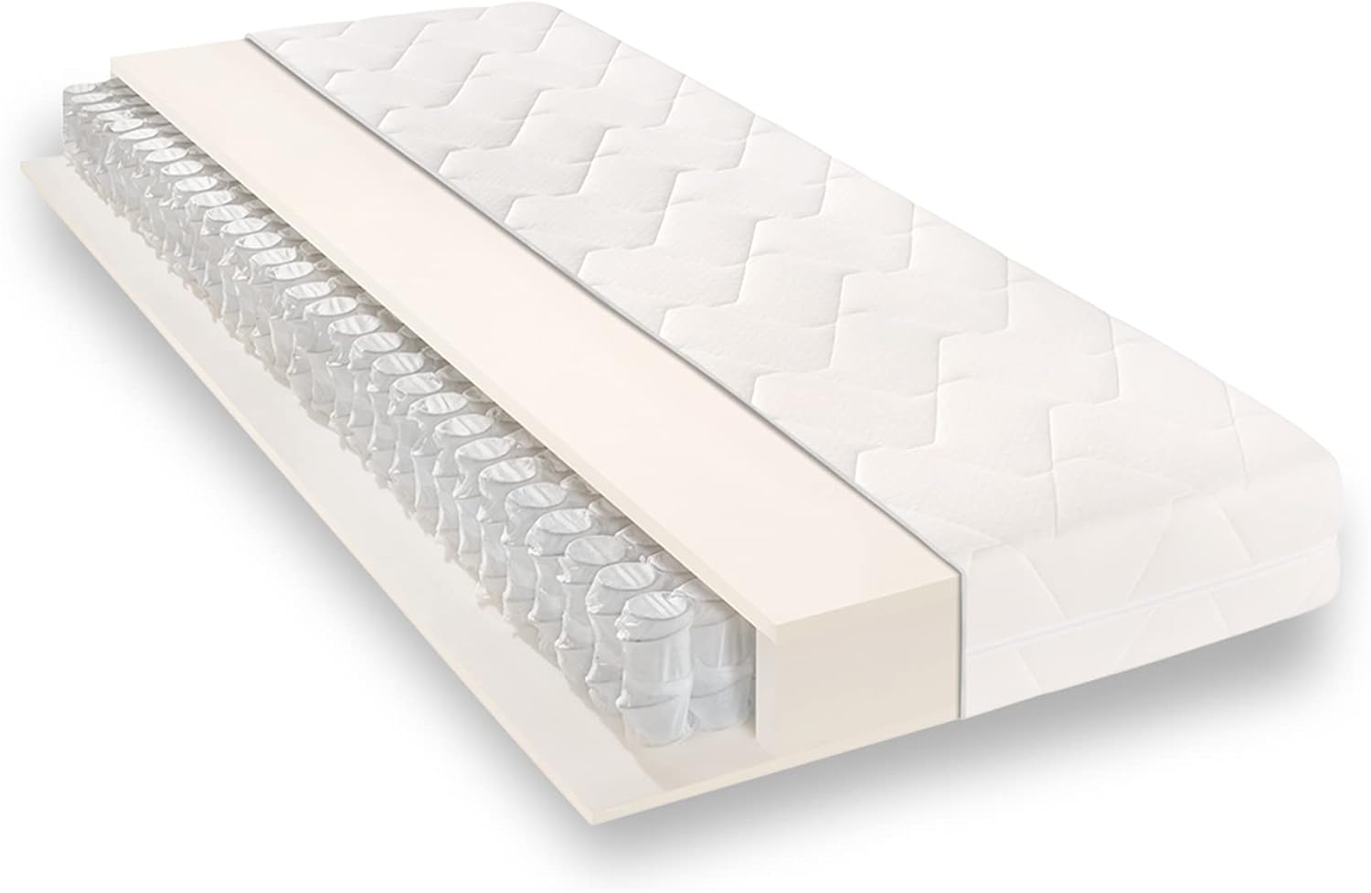 Matratzen Concord Taschenfederkernmatratze Sleepsy Kalio 100x200 cm, 7-Zonen Federkernmatratze, Matratze Härtegrad H2