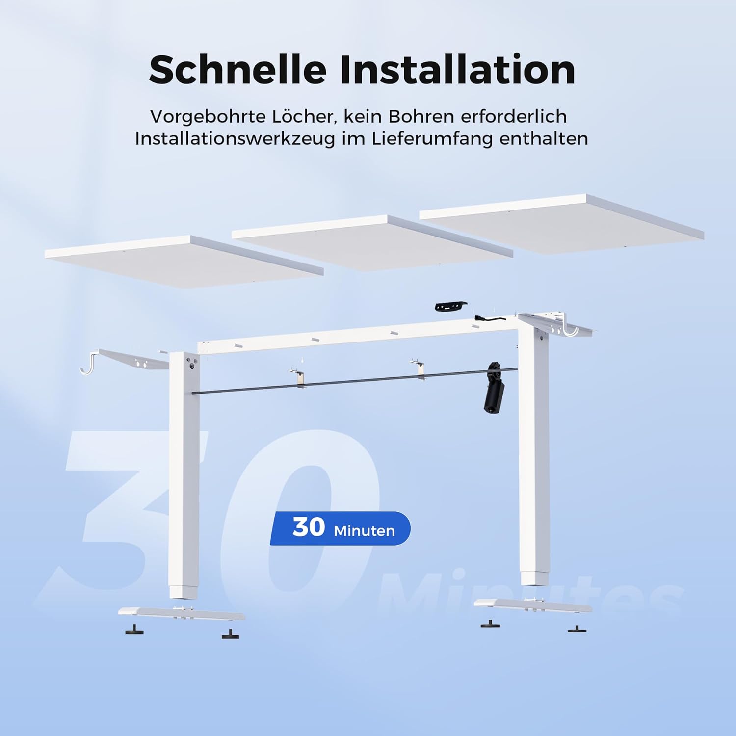 Agilestic Höhenverstellbarer Schreibtisch 120 x 60 cm, Stabiler Schreibtisch Höhenverstellbar Elektrisch mit Memory-Handsteuerung, Ergonomischer Steh-Sitz Tisch Computertisch, Weiß