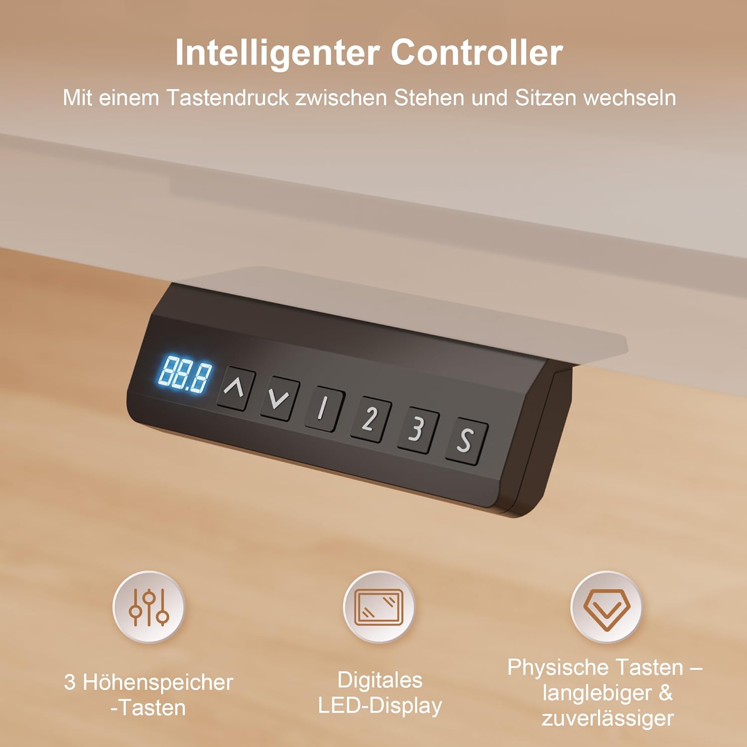 Homall Höhenverstellbarer Schreibtisch Elektrisch Gestell mit 2 Motoren, Elektrisch Schreibtisch bis 100KG, 2-Fach-Teleskop, Tischgestell mit Memory-Steuerung, Kollisionschutz Funktion, Schwarz