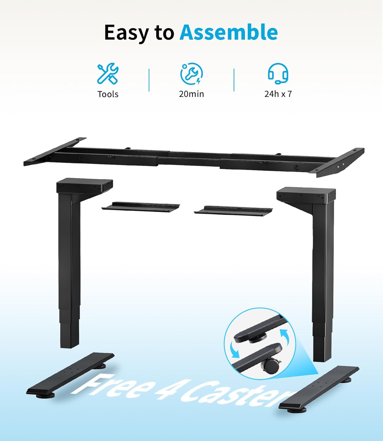 MAIDeSITe höhenverstellbarer Schreibtisch elektrisch mit 2 starken Motoren, tischgestell höhenverstellbar 3-stufige sowie auch 4 Memory-Steuerung mit Sitz-Steh-Erinnerungs - T2 Pro Plus
