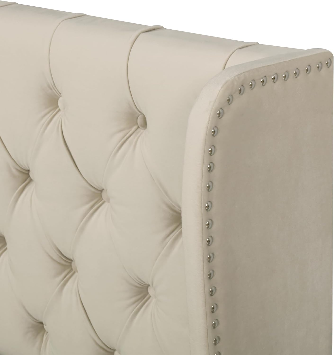 Merax Polsterbett 140x200cm mit Stauraum, Doppelbett mit Kopfteil und Lattenrost, Hydraulisches Funktionsbett für Jugend, Erwachsene, Samtstoff, Beige (Ohne Matratze)