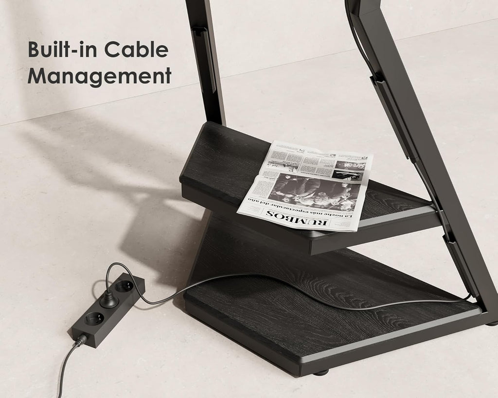 FITUEYES Design TV Ständer Rollbar, Mobiler TV Stand mit Rollen für 32 40 43 55 65 Zoll Flach & Curved Fernseher bis zu 40kg, TV Standfuss höhenverstellbar schwenkbar neigbar, Serie Eiffel