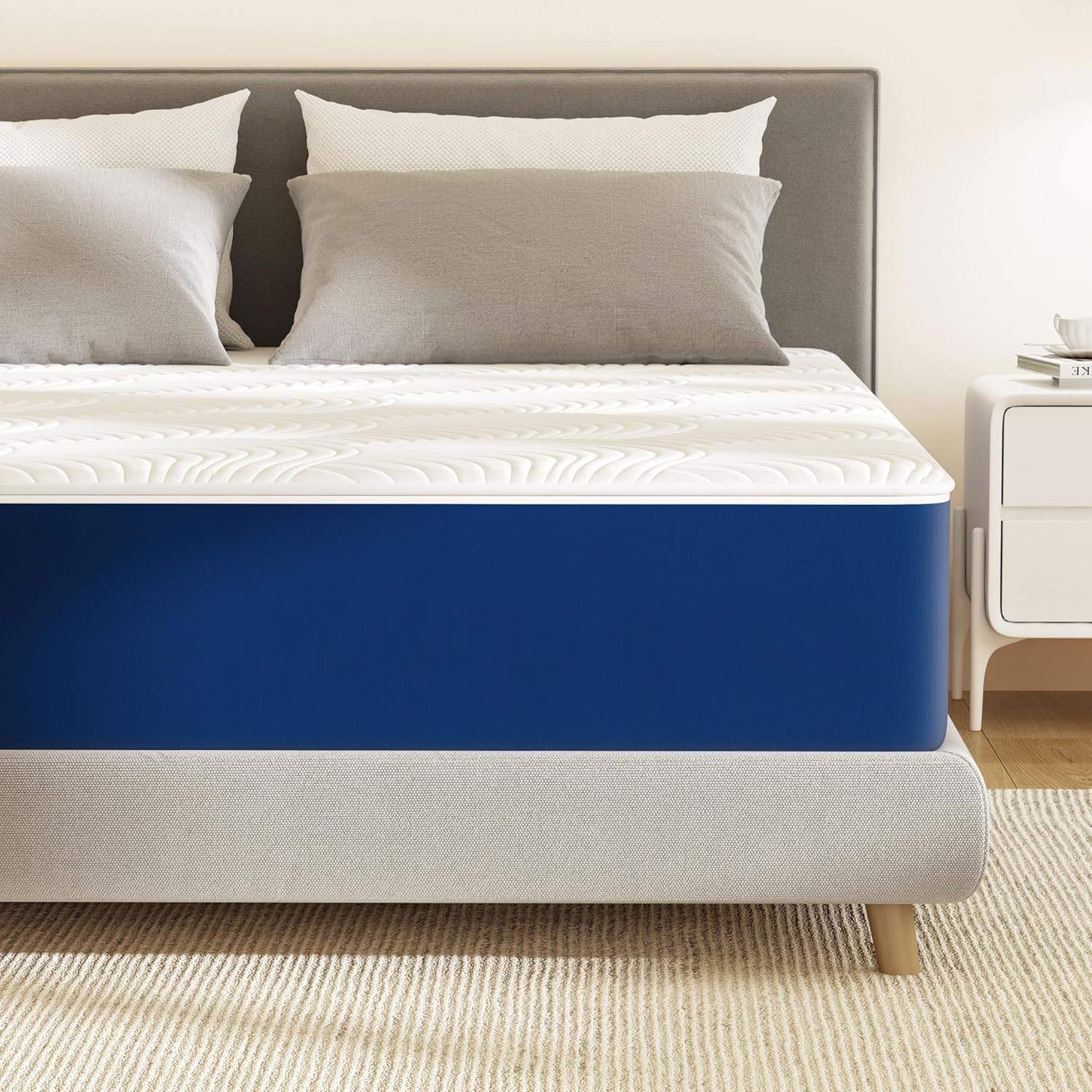 PurrJoys Matratze 140x200x25cm Taschenfederkern & Memory Foam, mittlerer Härtegrad, Bewegung isolierend, CertiPUR-US & Oeko-TEX, ohne Glasfaser