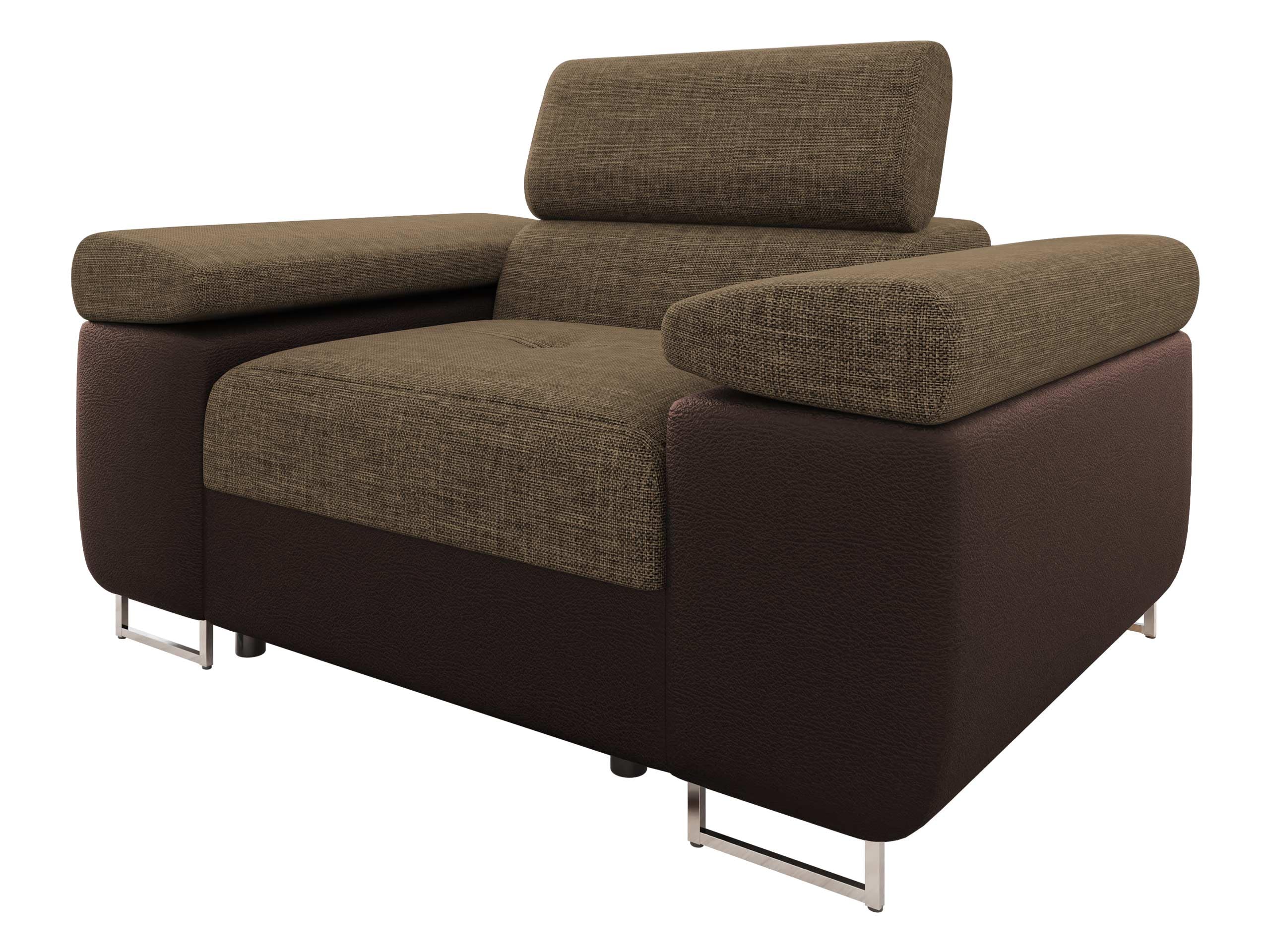 Mirjan24 Sofa Torezio I mit Einstellbare Kopfstützen, Einzelsofa, Polstersofa, Füße aus Metall Chrom, Sofagarnitur, Wohnlandschaft, Couchgarnitur (Manila 18)