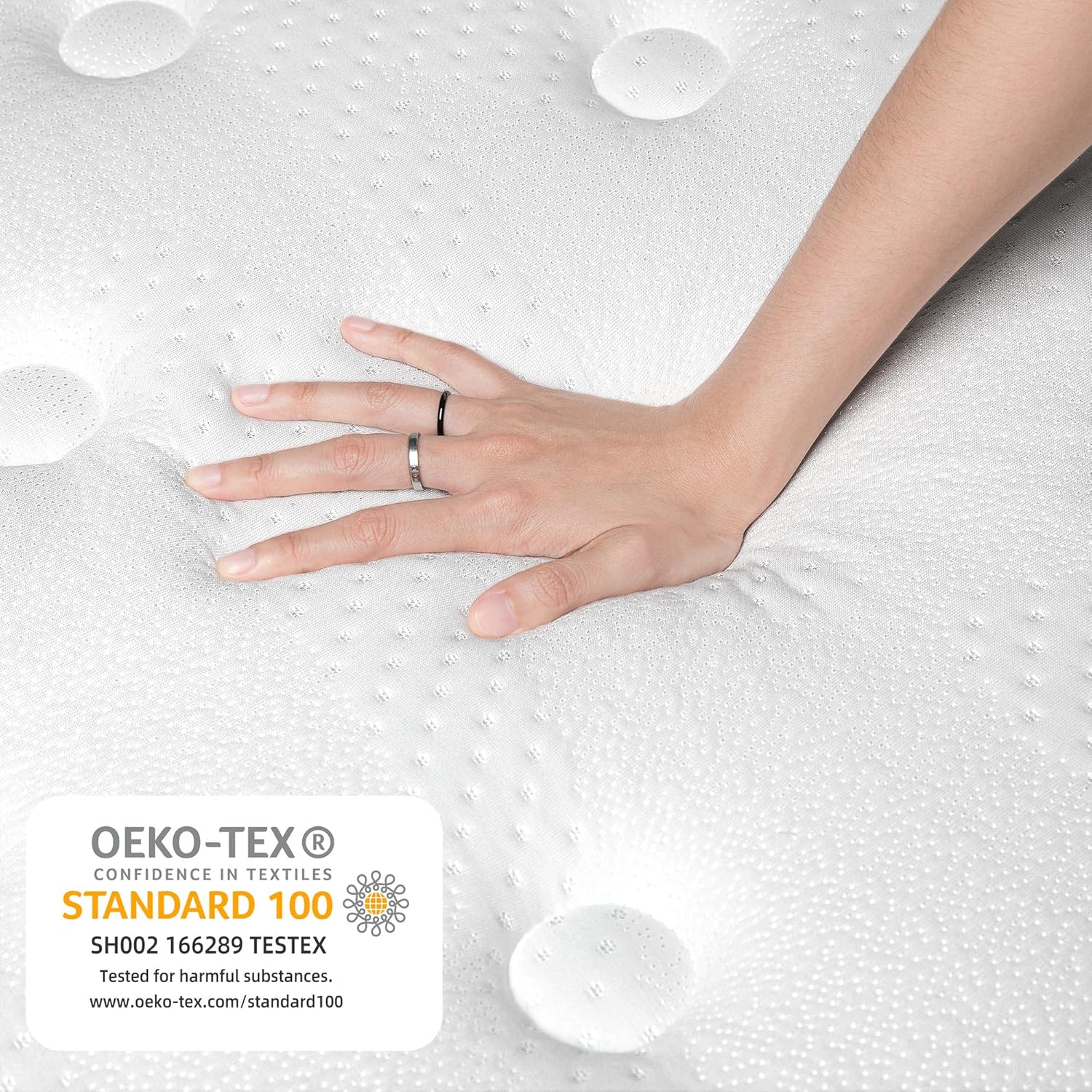 TeQsli Gel Taschenfederkernmatratze 140x200 cm 25 cm Höhe 9-Zonen Matratze H3 H4 Härtegrad, Orthopädische & Ergonomische Federkernmatratze mit Gel-Memory-Schaum, Öko-Tex & CertiPUR Zertifiziert